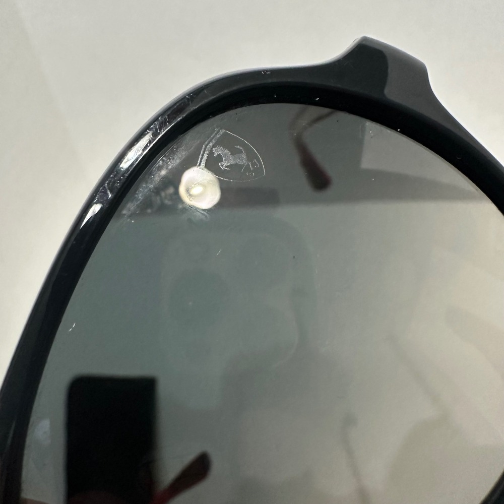 Ray-Ban Ferrari RB4125-M Aviator Sunglasses Black Red Italy No Case - Picture 4 of 11